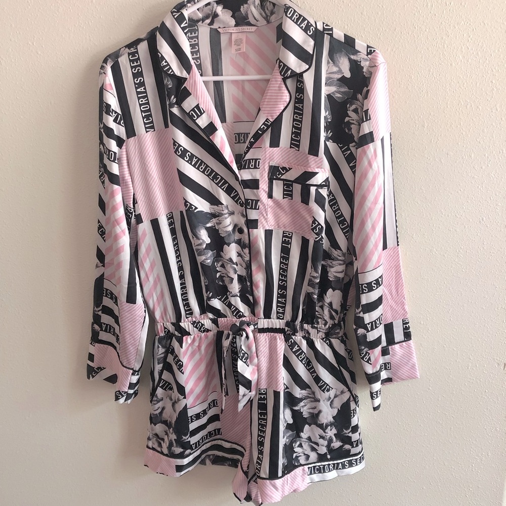 Victoria’s Secret Silky Shorty Romper Pajamas